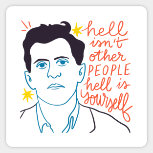 Wittgenstein fake quote Sticker